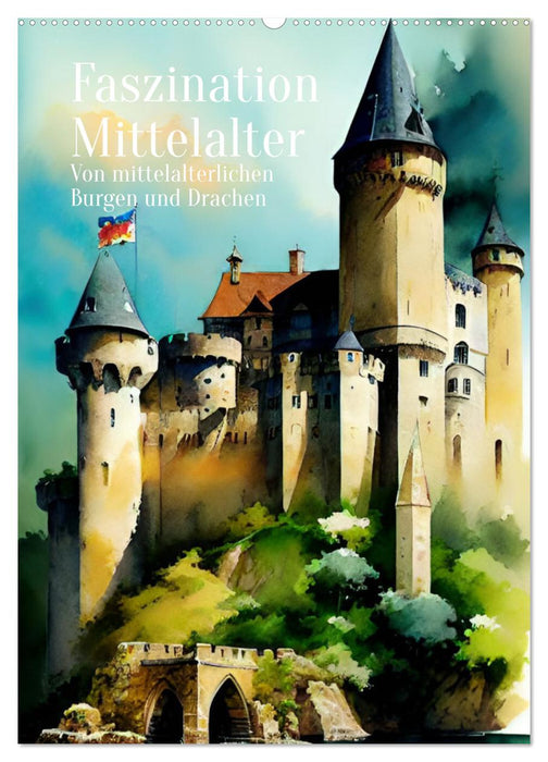 Faszination Mittelalter - Von mittelalterlichen Burgen und Drachen (CALVENDO Wandkalender 2025)