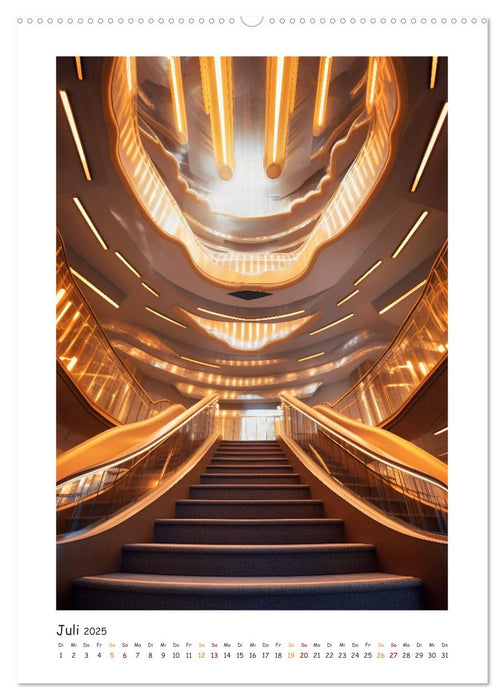 Skurrile Treppenhäuser (CALVENDO Premium Wandkalender 2025)
