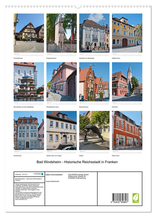 Bad Windsheim - Historische Reichsstadt in Franken (CALVENDO Premium Wandkalender 2025)