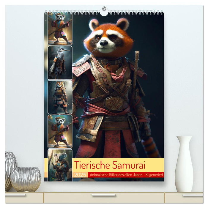 Tierische Samurai (CALVENDO Premium Wandkalender 2025)