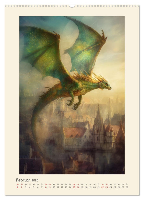 Malerische Drachen (CALVENDO Premium Wandkalender 2025)