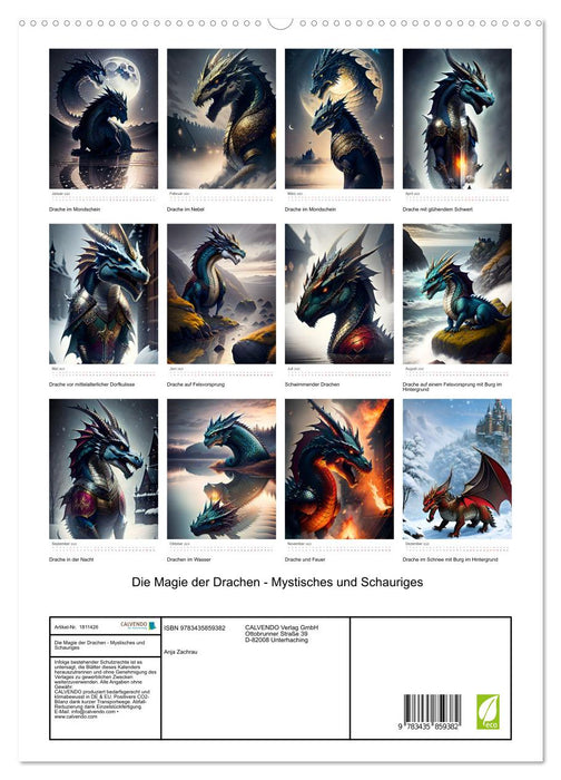 Die Magie der Drachen - Mystisches und Schauriges (CALVENDO Premium Wandkalender 2025)