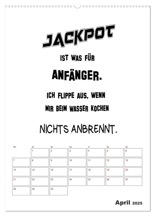 Sprüche für die Küche. Mit Jahresplaner (CALVENDO Premium Wandkalender 2025)