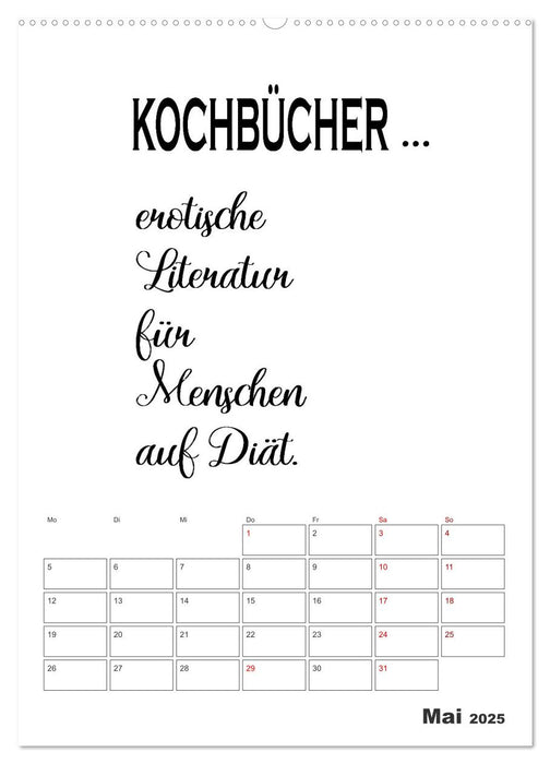 Sprüche für die Küche. Mit Jahresplaner (CALVENDO Premium Wandkalender 2025)