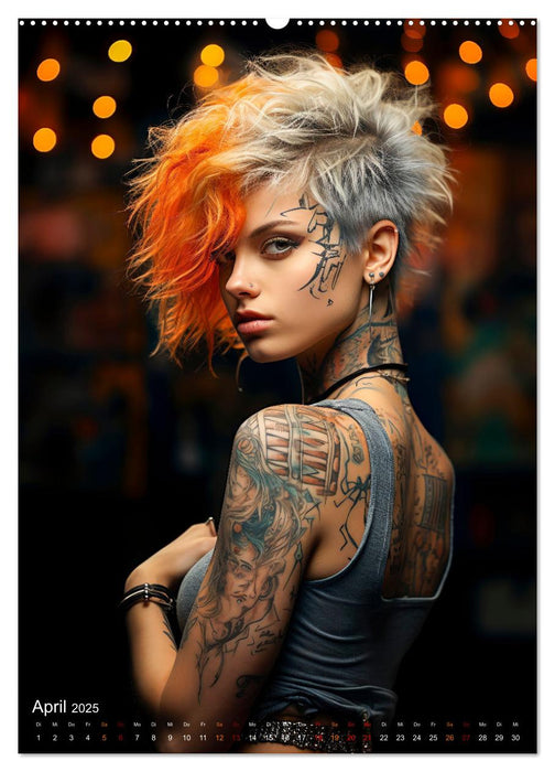 Tattoo Kunst auf der Haut (CALVENDO Wandkalender 2025)