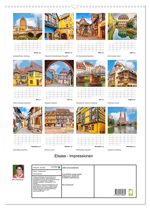 Elsass - Impressionen (CALVENDO Wandkalender 2025)