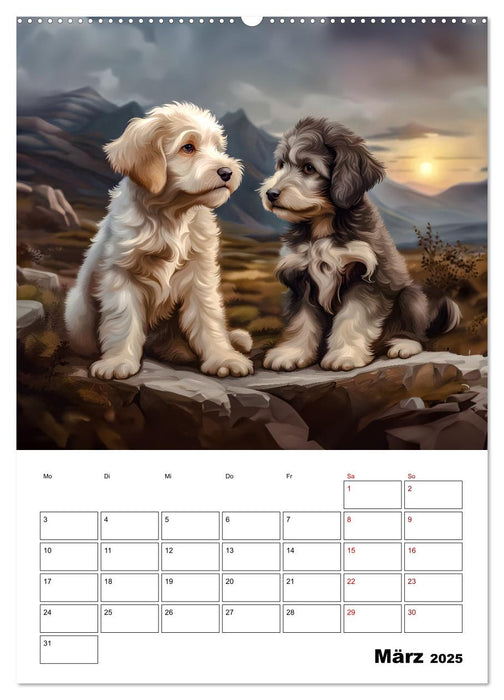 Aussiedoodle - Hunde zum Liebhaben (CALVENDO Premium Wandkalender 2025)