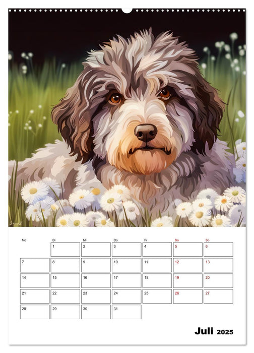 Aussiedoodle - Hunde zum Liebhaben (CALVENDO Premium Wandkalender 2025)