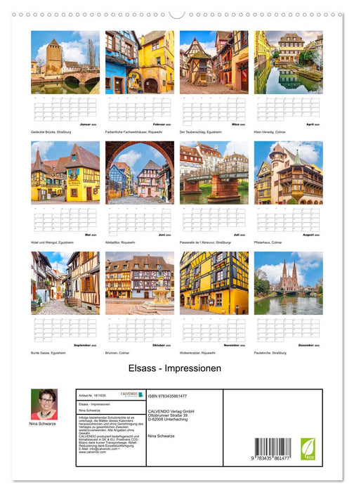 Elsass - Impressionen (CALVENDO Premium Wandkalender 2025)