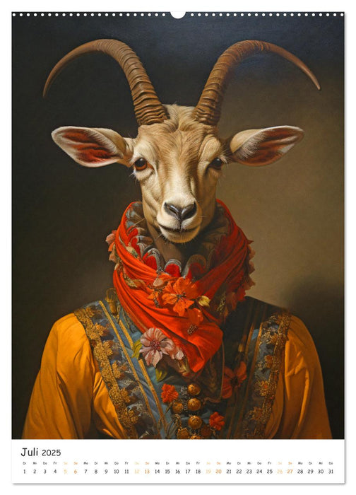 Tierische Kunst - Eine Sammlung von Renaissance-Gemälden mit tierischen Motiven (CALVENDO Premium Wandkalender 2025)