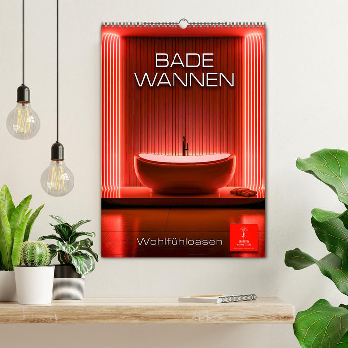 Badewannen Wohlfühloasen (CALVENDO Wandkalender 2025)