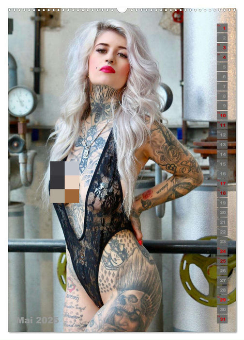 Beauty Tattoo Girls 2025 (CALVENDO Premium Wandkalender 2025)