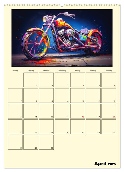 Custom Motorcycle Paintings (CALVENDO Wandkalender 2025)