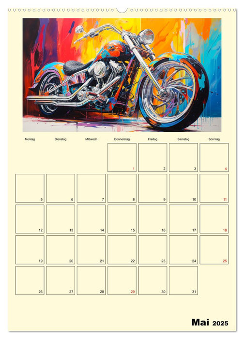 Custom Motorcycle Paintings (CALVENDO Wandkalender 2025)