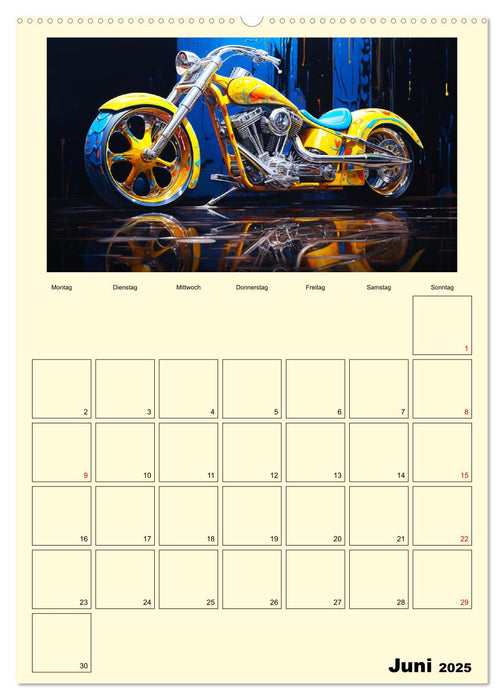 Custom Motorcycle Paintings (CALVENDO Wandkalender 2025)