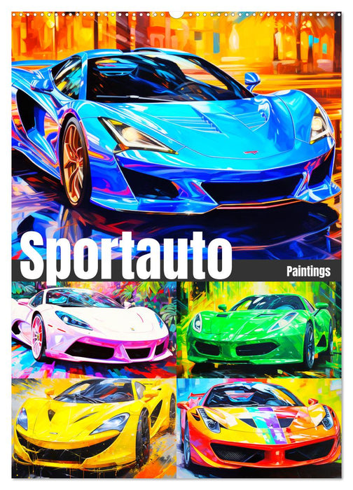 Sportauto Paintings (CALVENDO Wandkalender 2025)