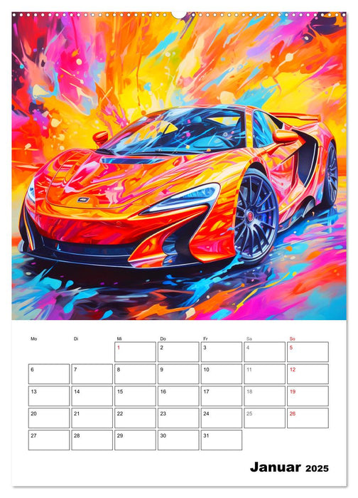 Sportauto Paintings (CALVENDO Wandkalender 2025)