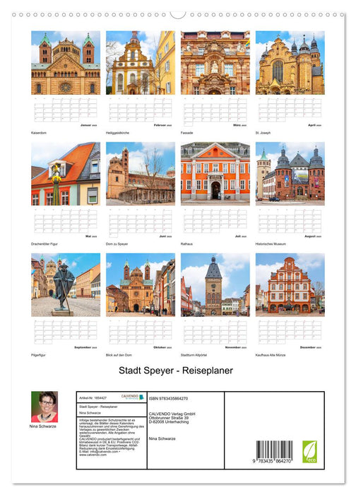 Stadt Speyer - Reiseplaner (CALVENDO Premium Wandkalender 2025)