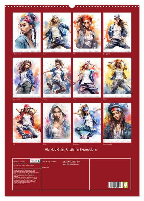 Hip Hop Girls. Rhythmic Expressions (CALVENDO Wandkalender 2025)