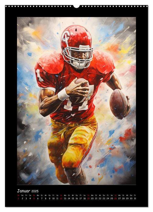 American Football. Paintings (CALVENDO Premium Wandkalender 2025)