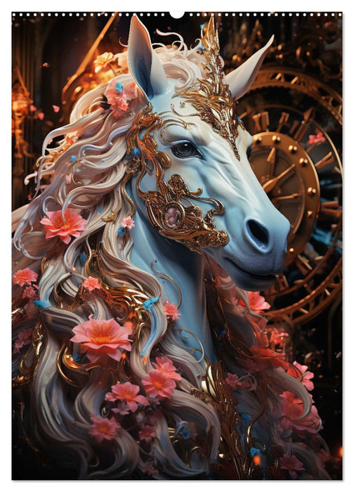 Majestätische Einhörner (CALVENDO Premium Wandkalender 2025)