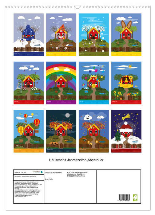 Häuschens Jahreszeiten-Abenteuer (CALVENDO Wandkalender 2025)