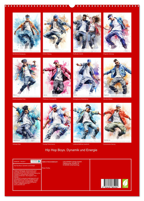 Hip Hop Boys. Dynamik und Energie (CALVENDO Premium Wandkalender 2025)