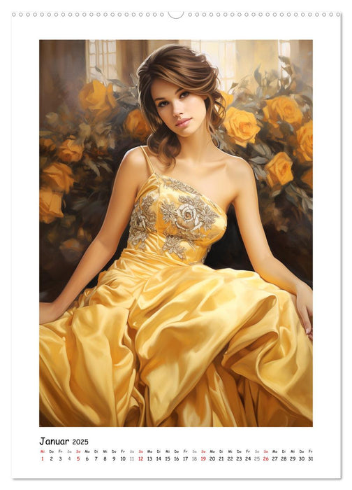Eleganz im Glanz. Zauberhaft im Abendkleid (CALVENDO Premium Wandkalender 2025)