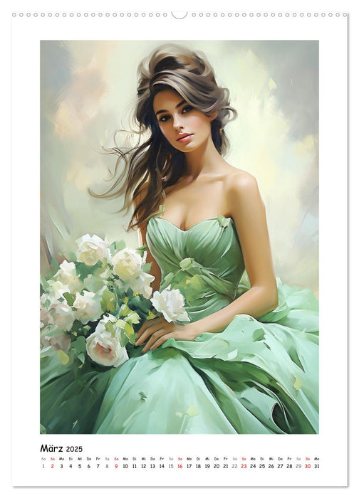 Eleganz im Glanz. Zauberhaft im Abendkleid (CALVENDO Premium Wandkalender 2025)