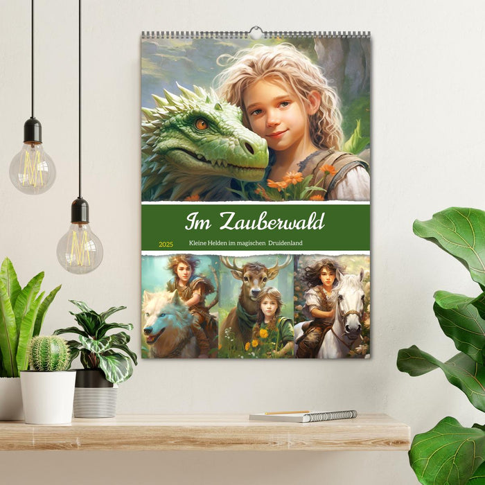 Im Zauberwald. Kleine Helden im magischen Druidenland (CALVENDO Wandkalender 2025)