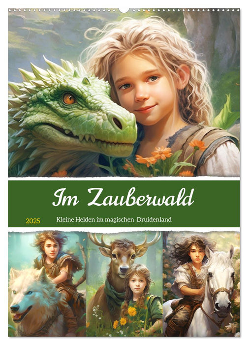 Im Zauberwald. Kleine Helden im magischen Druidenland (CALVENDO Wandkalender 2025)