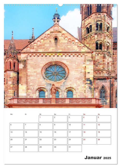 Freiburg - Reiseplaner (CALVENDO Wandkalender 2025)