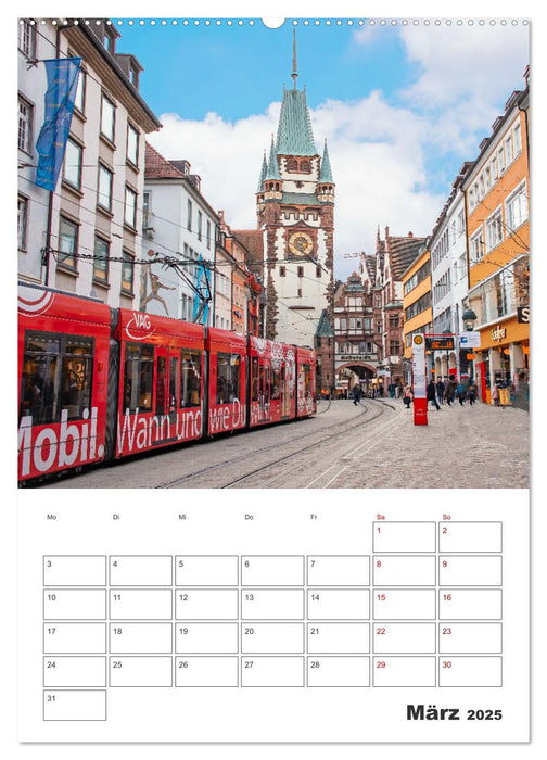 Freiburg - Reiseplaner (CALVENDO Wandkalender 2025)