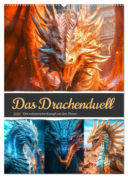 Das Drachenduell (CALVENDO Wandkalender 2025)