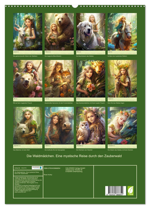 Die Waldmädchen. Eine mystische Reise durch den Zauberwald (CALVENDO Premium Wandkalender 2025)