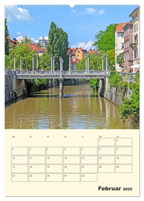 Ljubljana Sloweniens Hauptstadt (CALVENDO Wandkalender 2025)