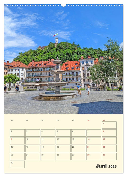 Ljubljana Sloweniens Hauptstadt (CALVENDO Wandkalender 2025)