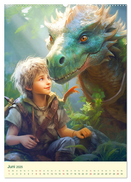 Im Zauberwald. Kleine Helden im magischen Druidenland (CALVENDO Premium Wandkalender 2025)