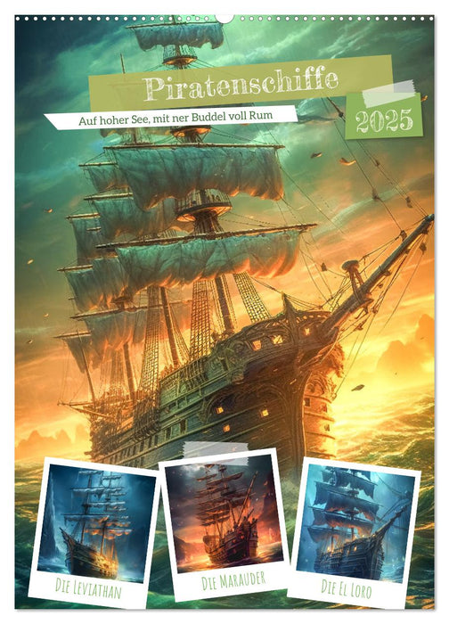Piratenschiffe (CALVENDO Wandkalender 2025)