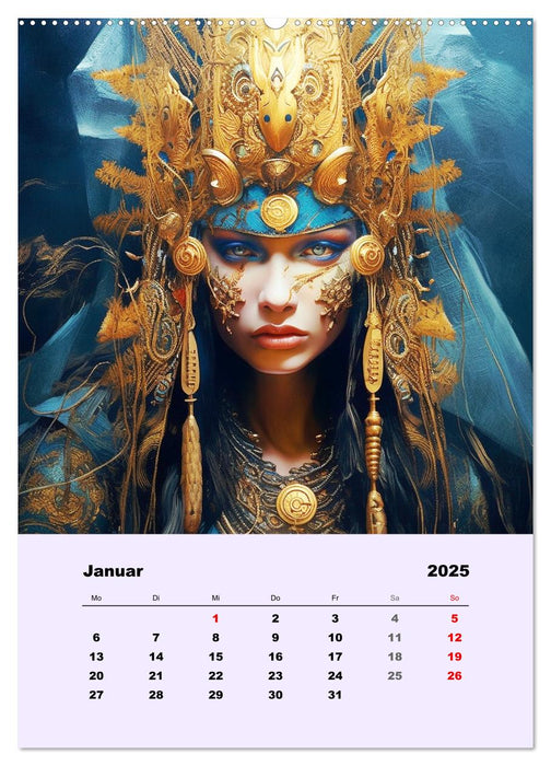 Magische Reise zu mystischen Wesen. Keltische Fantasie-Gestalten (CALVENDO Premium Wandkalender 2025)