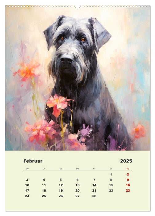 Große Hunde. Schöne Aquarelle von tollen Tieren (CALVENDO Wandkalender 2025)