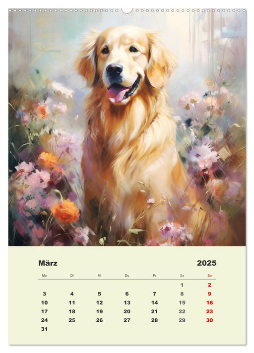 Große Hunde. Schöne Aquarelle von tollen Tieren (CALVENDO Wandkalender 2025)