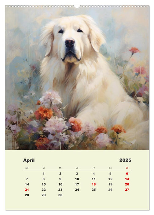 Große Hunde. Schöne Aquarelle von tollen Tieren (CALVENDO Wandkalender 2025)