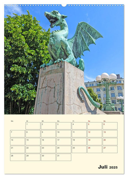 Ljubljana Sloweniens Hauptstadt (CALVENDO Premium Wandkalender 2025)