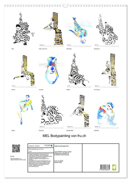 MEL Bodypainting von fru.ch (CALVENDO Wandkalender 2025)