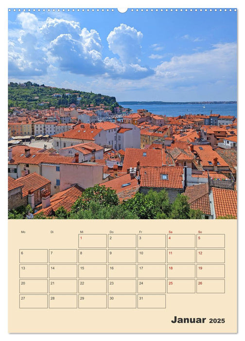 Piran, Sloweniens Perle am Mittelmeer (CALVENDO Premium Wandkalender 2025)