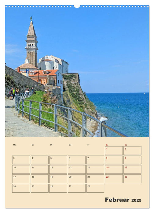 Piran, Sloweniens Perle am Mittelmeer (CALVENDO Premium Wandkalender 2025)