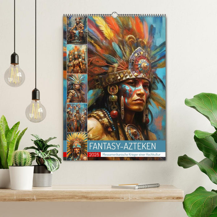 Fantasy-Azteken. Mesoamerikanische Krieger einer Hochkultur (CALVENDO Wandkalender 2025)