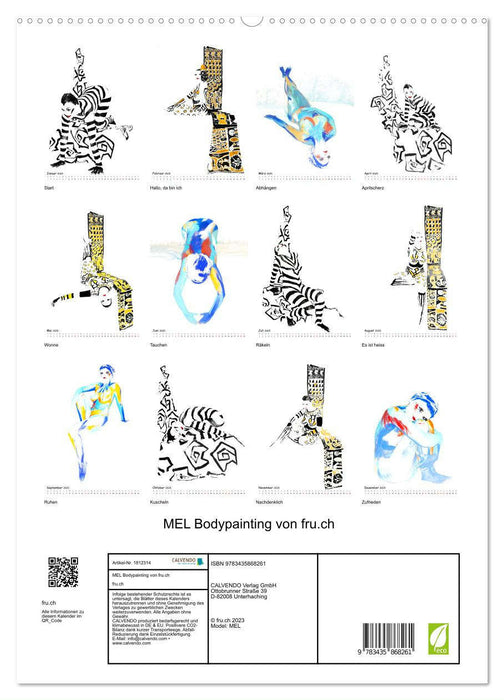 MEL Bodypainting von fru.ch (CALVENDO Premium Wandkalender 2025)