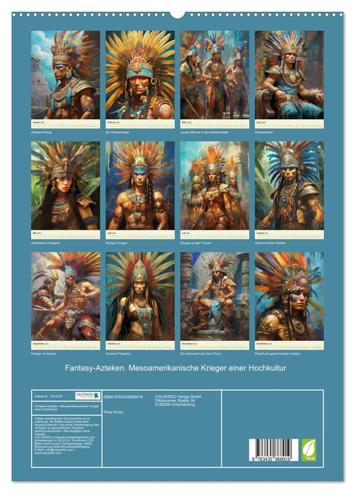 Fantasy-Azteken. Mesoamerikanische Krieger einer Hochkultur (CALVENDO Premium Wandkalender 2025)